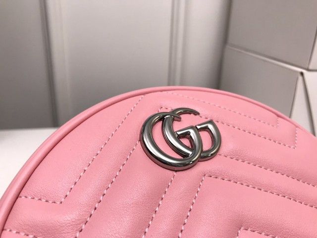 Gucci經典款女包 550154 古馳Marmont 2020ss春夏馬卡龍新色 全新圓形鏈條斜挎包  gqy3864